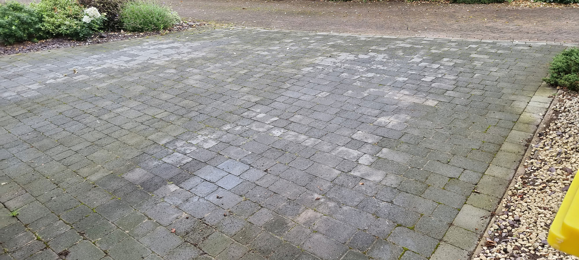 Driveway before cleaning